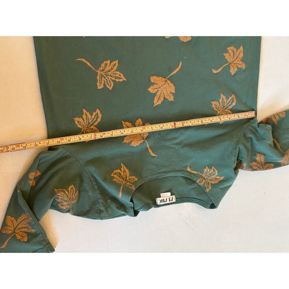M. Mac long green 100% cotton comfort above ankle maxi
green & gold dress sz Lg - Picture 4 of 11